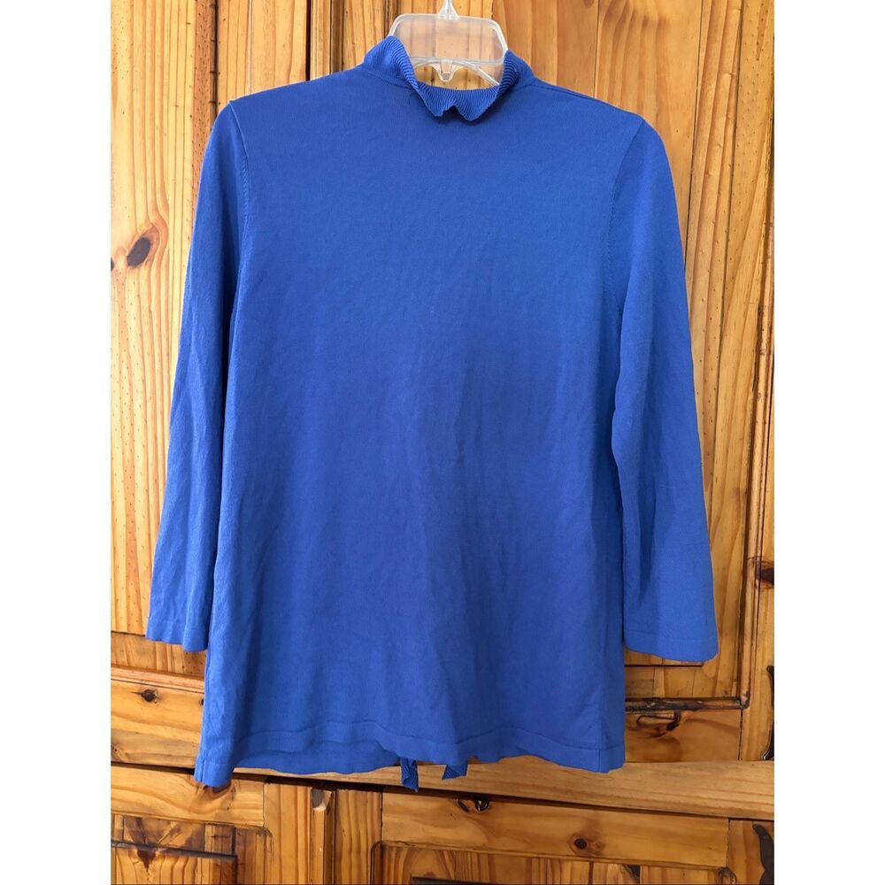 Lands’ End Ruffle Front Cardigan Sweater - Picture 5 of 5